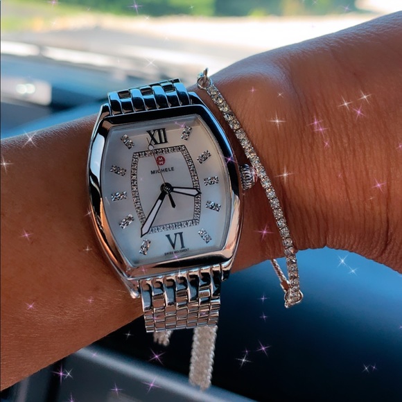 Michele Diamond Bracelet Watch 0.19 ctw main image 5